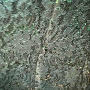 Hunter Green high neck, tie back Prom dress, size 4